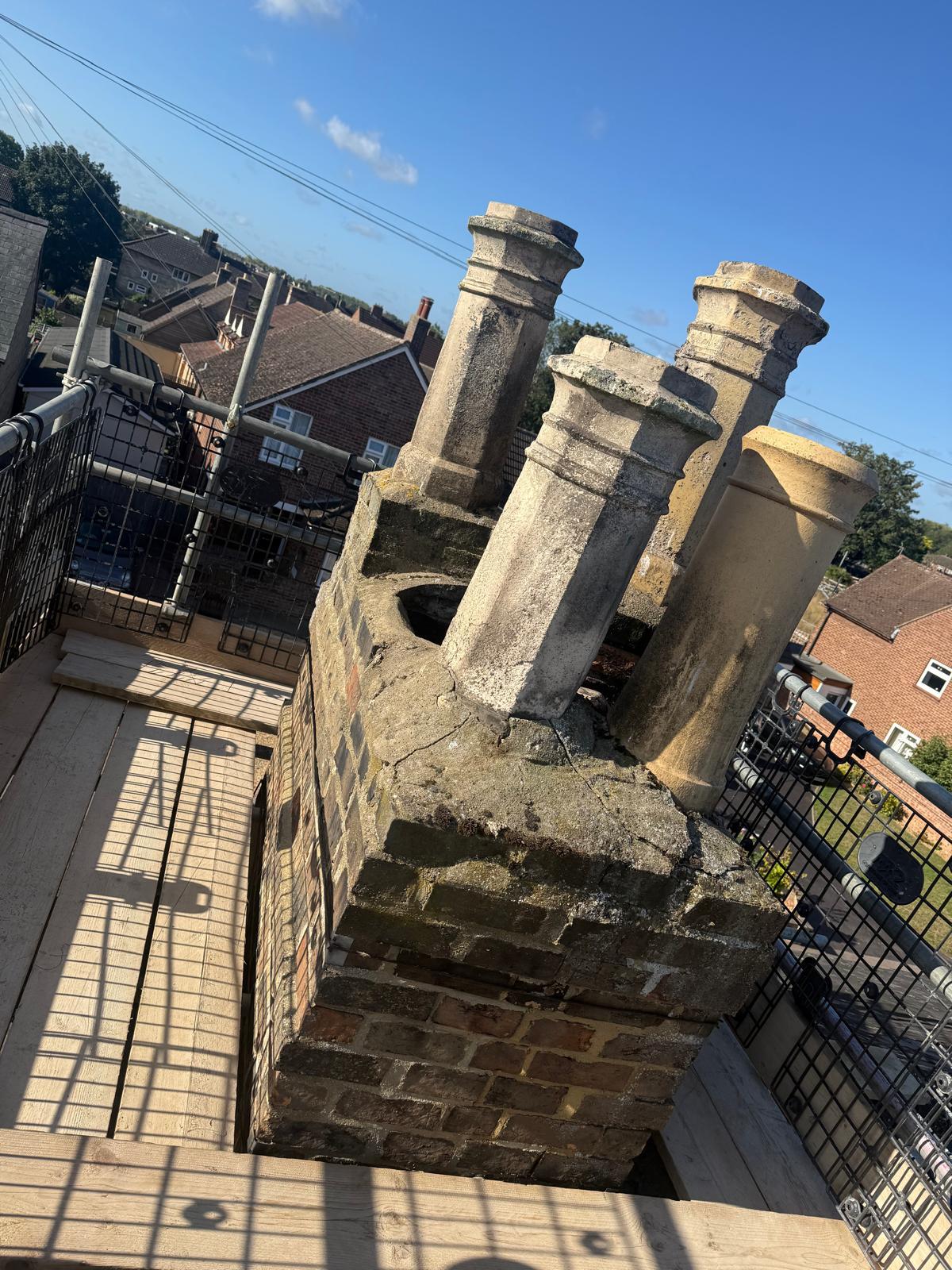 Chimney before rebuild