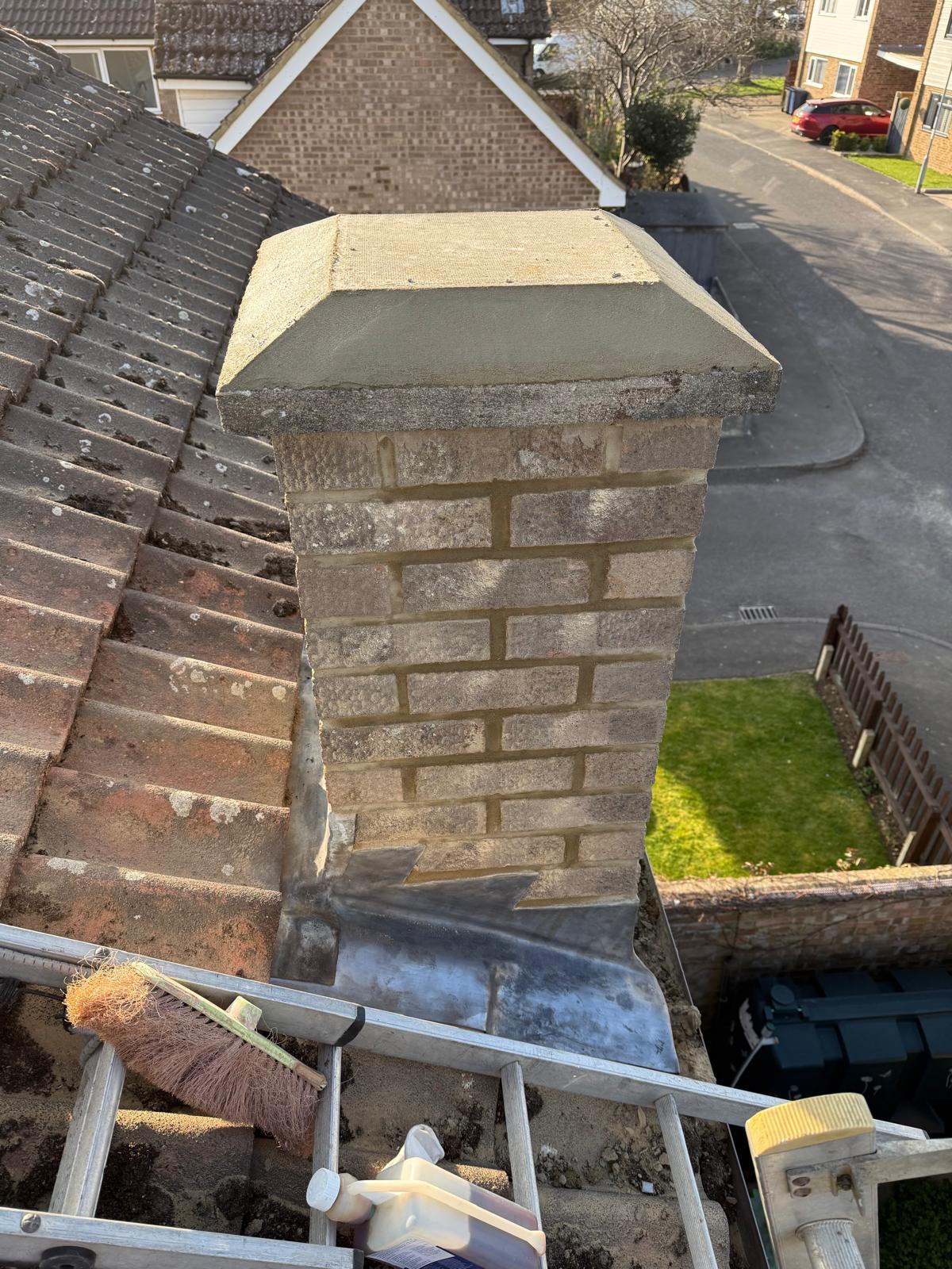 Chimney stack repointed