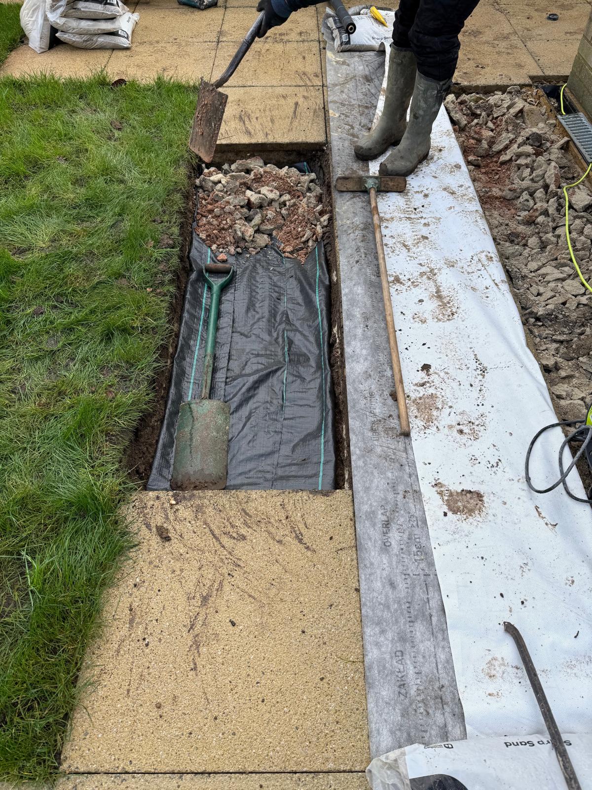 Drainage trench