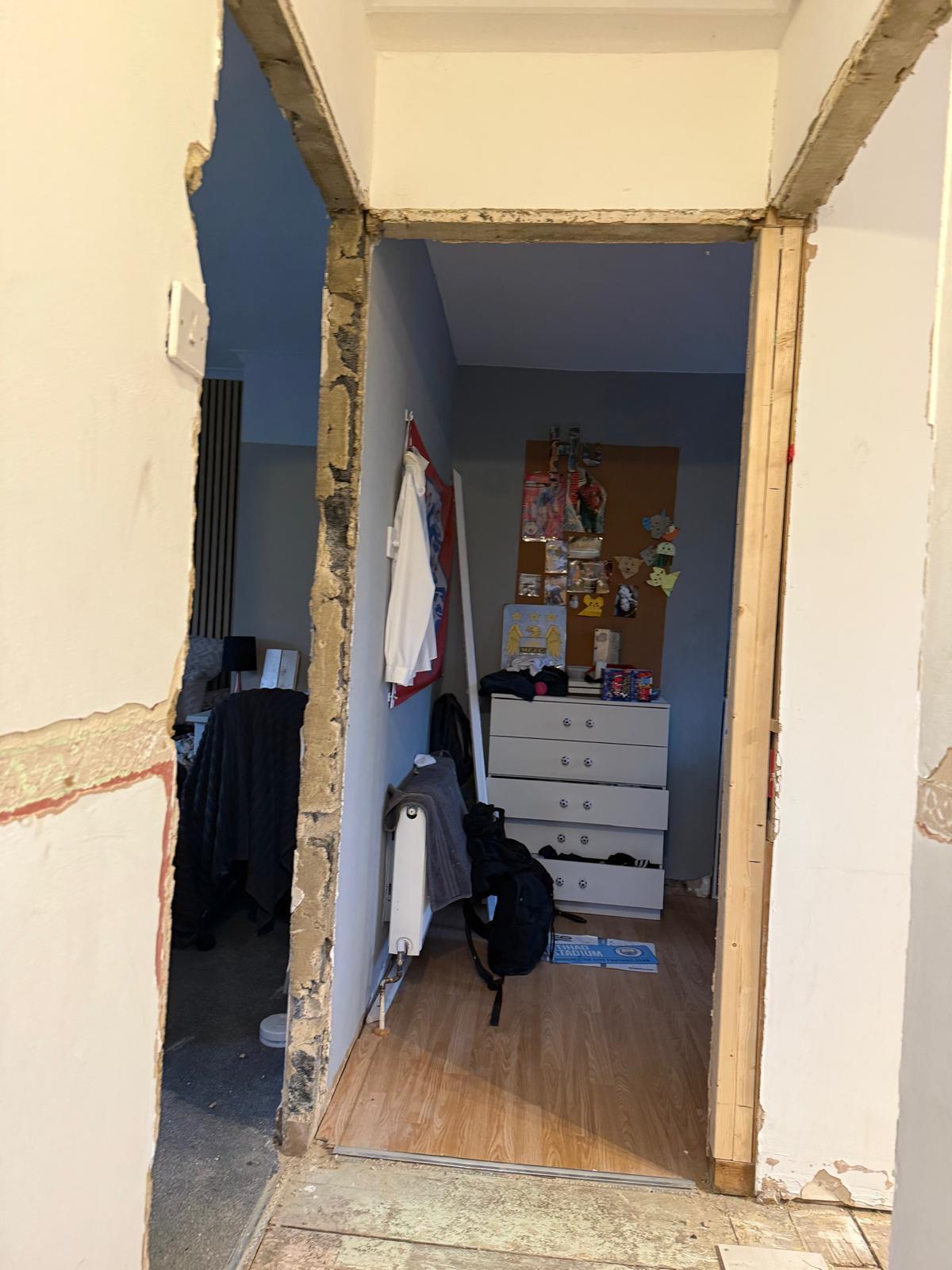 New kitchen doorway opening