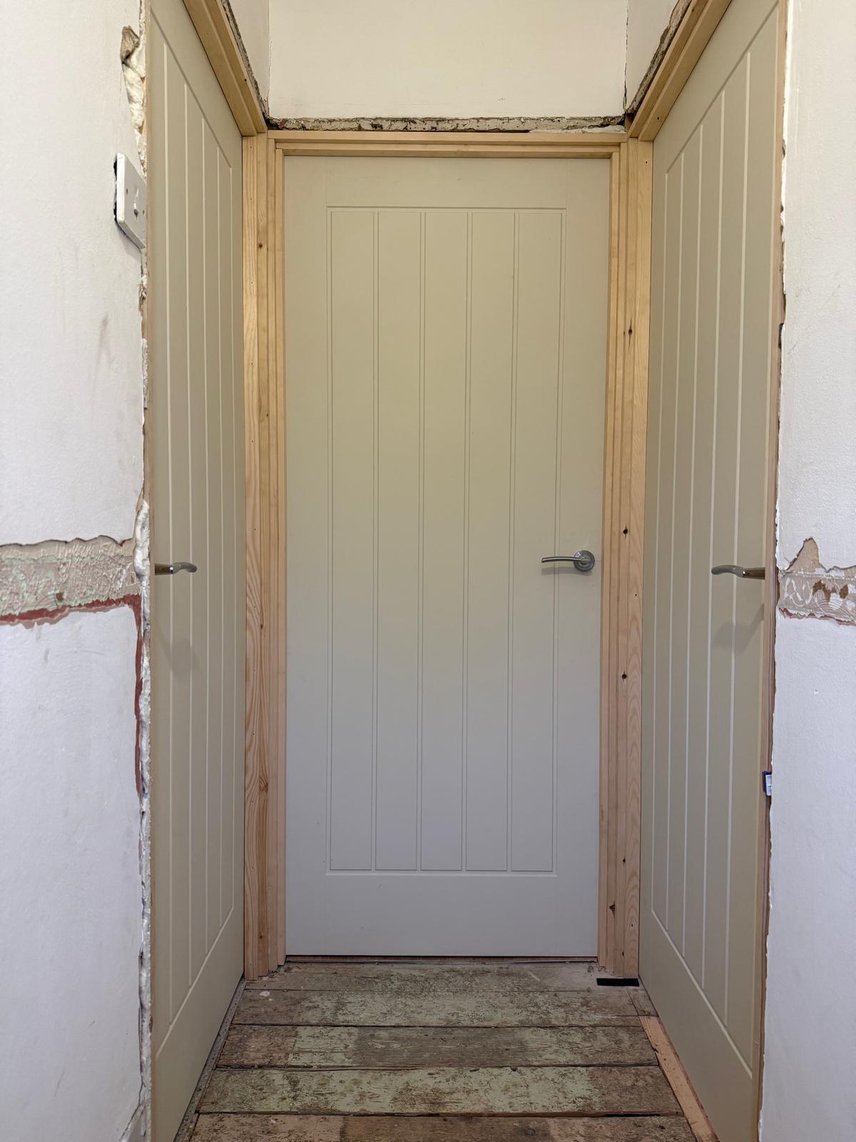 Hallway door timber frame
